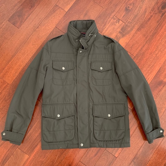 Tommy Hilfiger Military Jacket Charcoal 